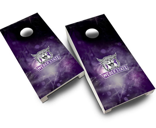 "Weber State Smoke" Tabletop Cornhole Boards