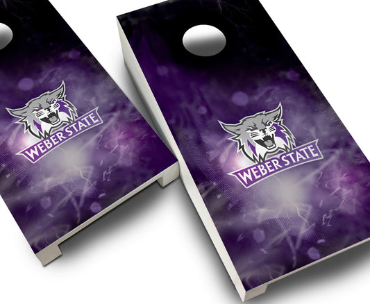 "Weber State Smoke" Tabletop Cornhole Boards