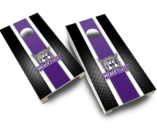 "Weber State Striped" Tabletop Cornhole Boards