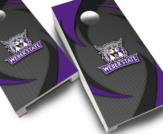 "Weber State Swoosh" Tabletop Cornhole Boards