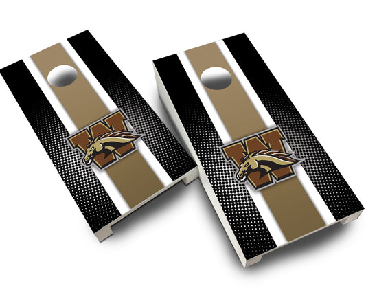 "Western Michigan Striped" Tabletop Cornhole Boards