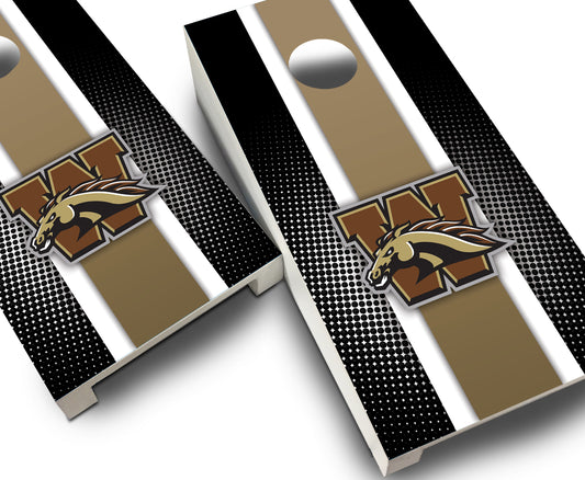 "Western Michigan Striped" Tabletop Cornhole Boards