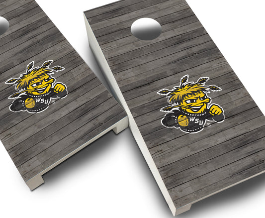 "Wichita State Distressed" Tabletop Cornhole Boards