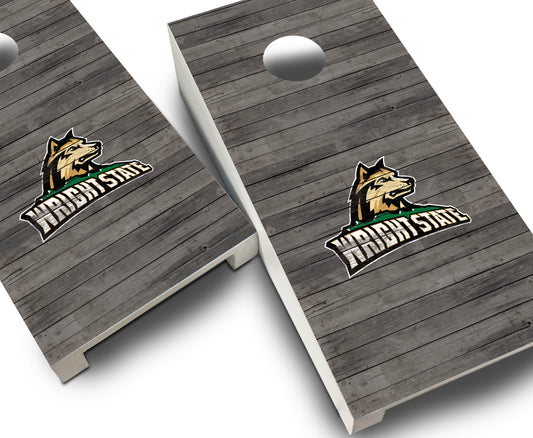 "Wright State Distressed" Tabletop Cornhole Boards