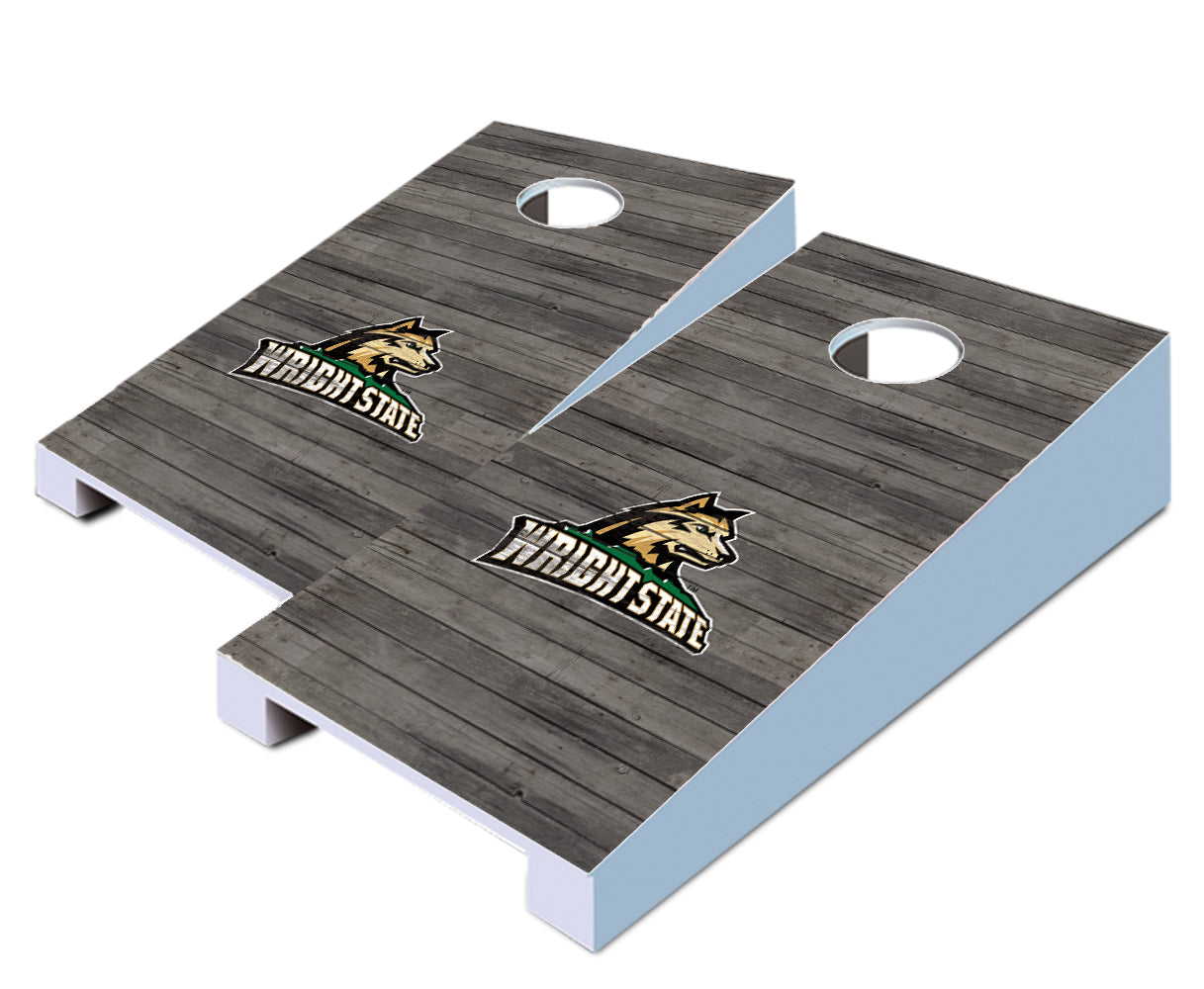 "Wright State Distressed" Tabletop Cornhole Boards