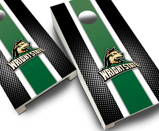 "Wright State Striped" Tabletop Cornhole Boards