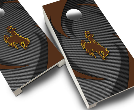 "Wyoming Swoosh" Tabletop Cornhole Boards