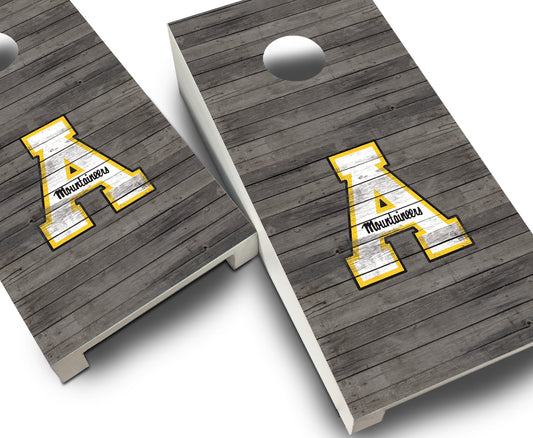 "App State Distressed" Tabletop Cornhole Boards