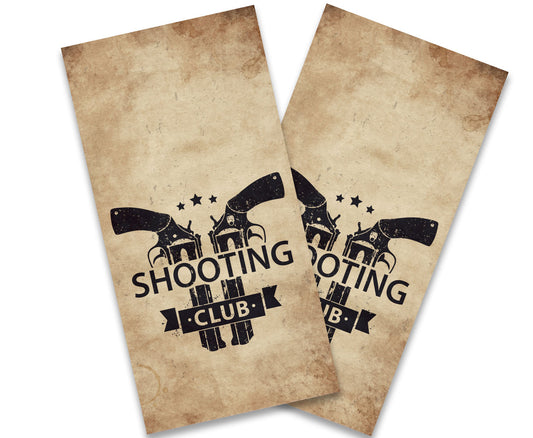 "2 Guns Shooting Club" Cornhole Wrap