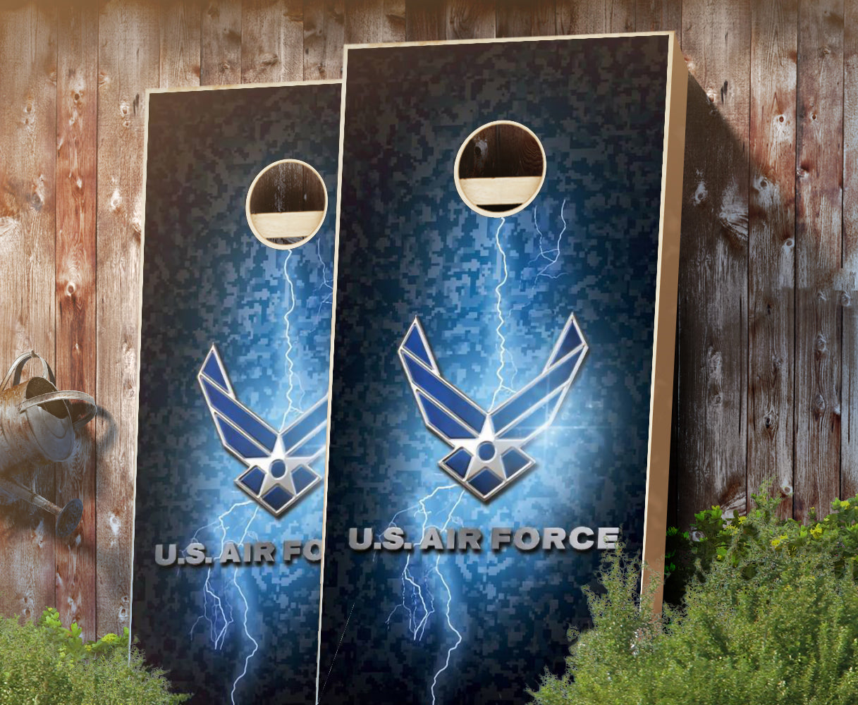 "Air Force Lightning" Cornhole Boards