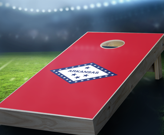 "Arkansas Flag" Cornhole Boards