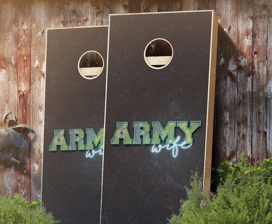 "Army Wife" Cornhole Boards