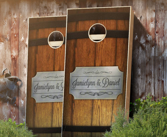 "Barrel Plaque" Cornhole Boards