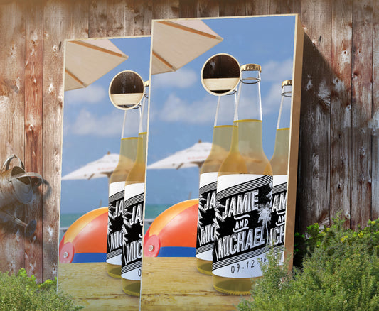 "Beach Wedding" Personalized Cornhole Boards