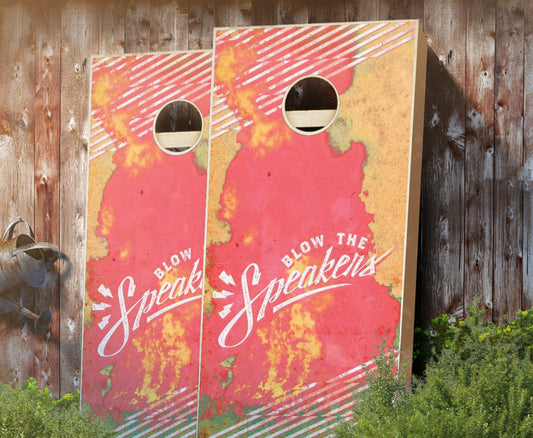 "Blow the Speakers" Cornhole Boards