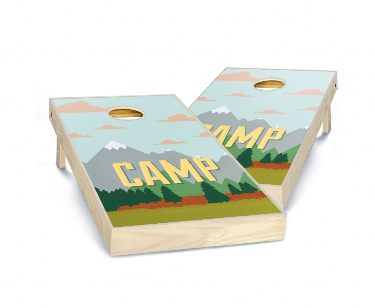 "Camp Theme" Cornhole Boards
