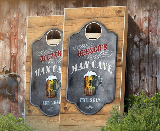 "Personalized Man Cave" Cornhole Boards