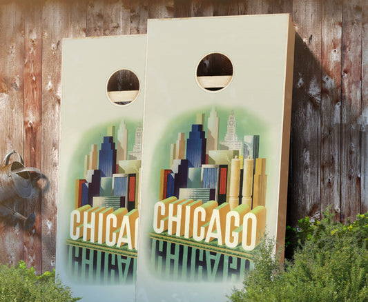 "Chicago Poster" Cornhole Boards