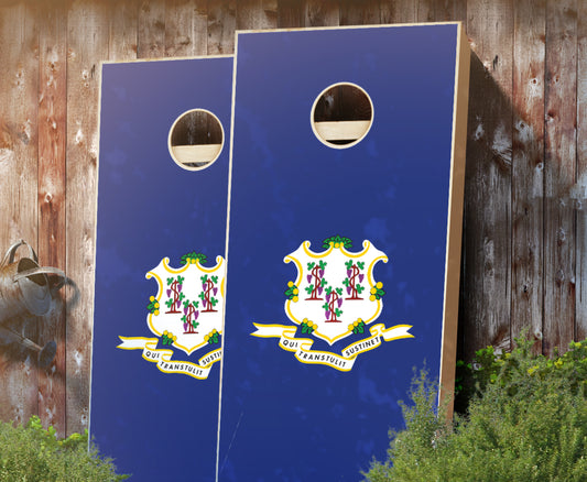 "Connecticut Flag" Cornhole Boards