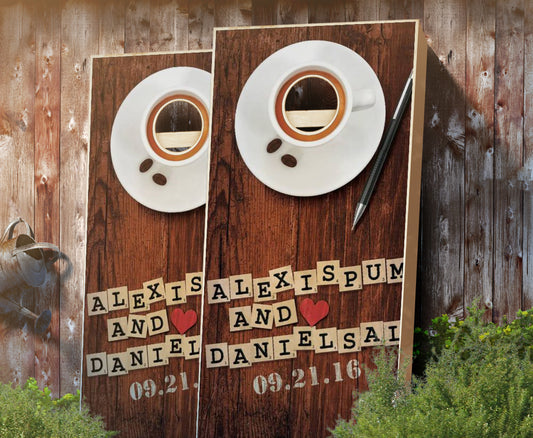 "Couples Wordgame" Personalized Wedding Cornhole Boards