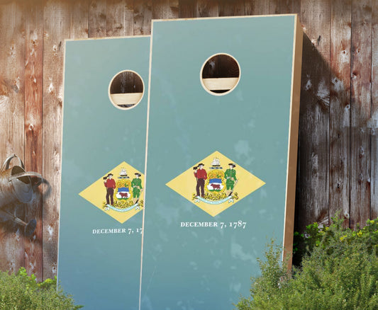 "Delaware Flag" Cornhole Boards