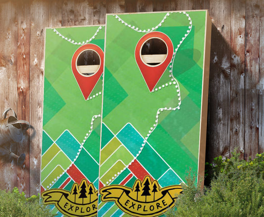 "Explore" Cornhole Boards