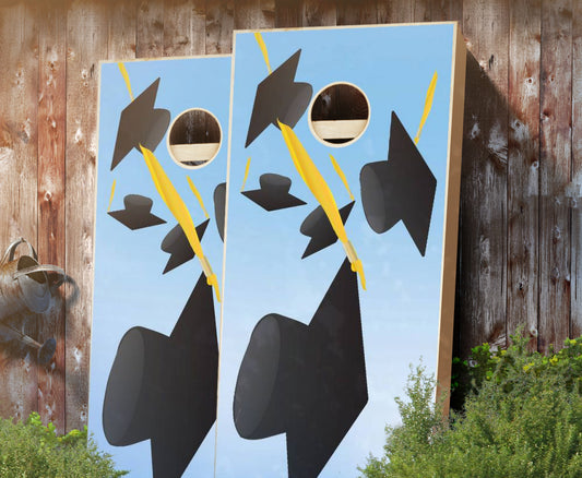 "Falling Caps Graduation" Cornhole Boards