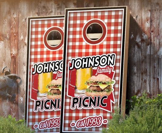 "Family Picnic" Cornhole Boards