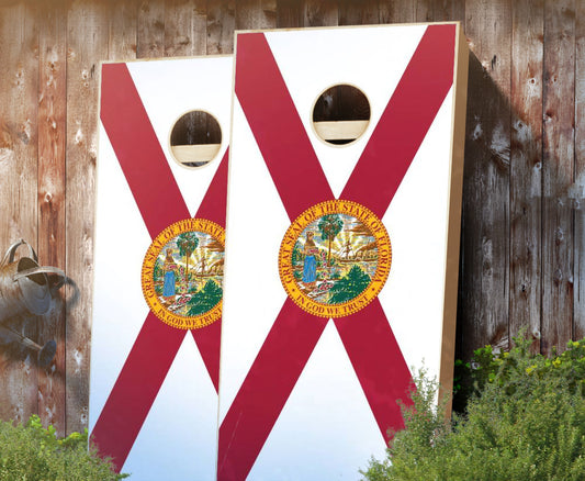 "Florida Flag" Cornhole Boards