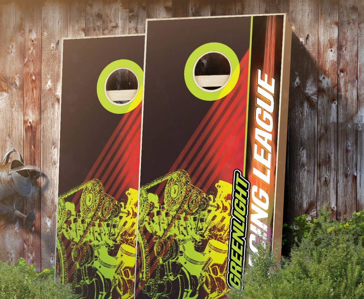 "Greenlight Racing" Cornhole Boards