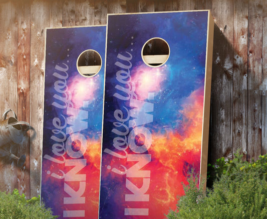 "I Know" Cornhole Boards