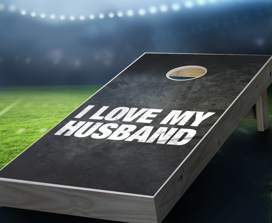 "I Love My Spouse" Cornhole Boards