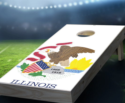 "Illinois Flag" Cornhole Boards