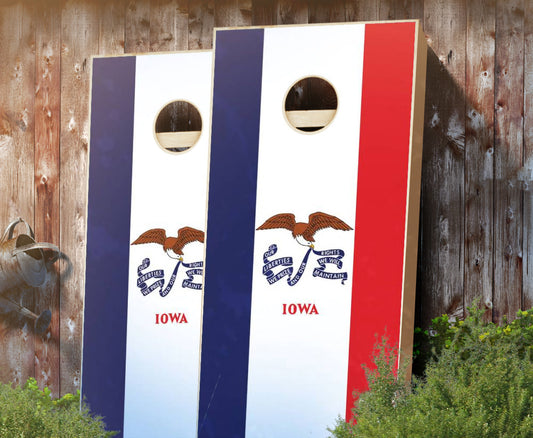 "Iowa Flag" Cornhole Boards