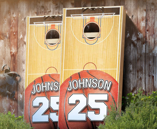 "Jersey Court Basketball" Cornhole Boards