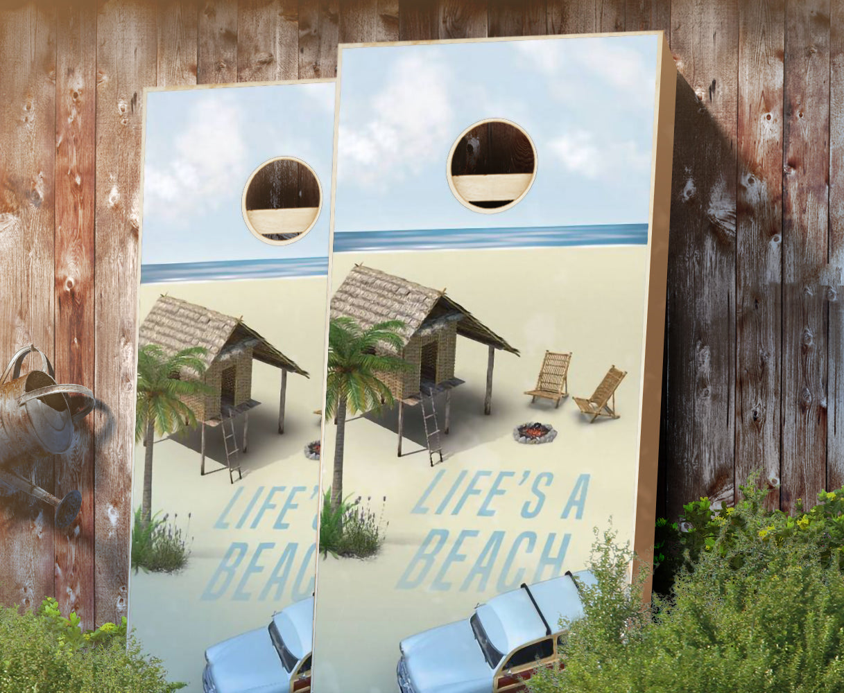 "Life's A Beach" Cornhole Boards