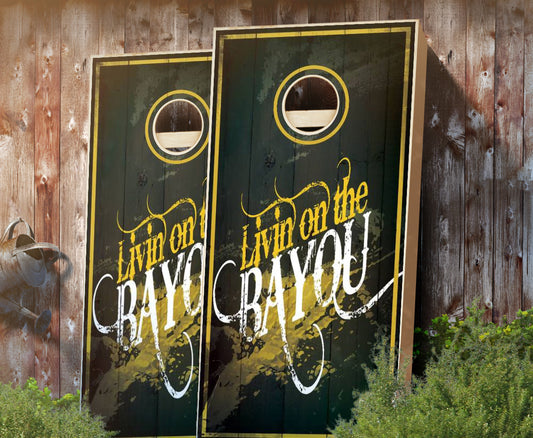 "Livin on the Bayou" Cornhole Boards