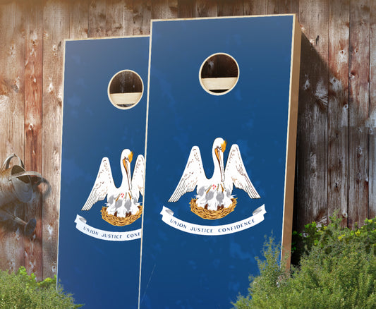 "Louisiana Flag" Cornhole Boards