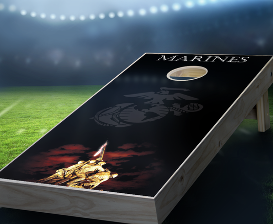 "Marines Raise the Flag" Cornhole Boards