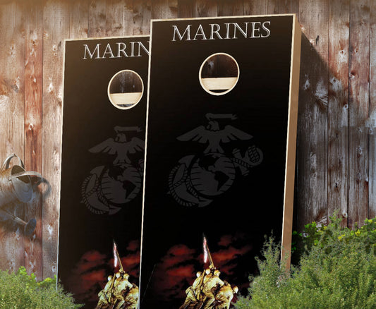 "Marines Raise the Flag" Cornhole Boards