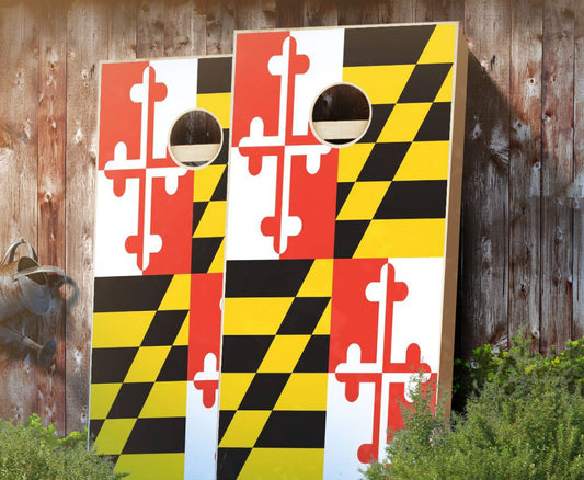 "Maryland Flag" Cornhole Boards