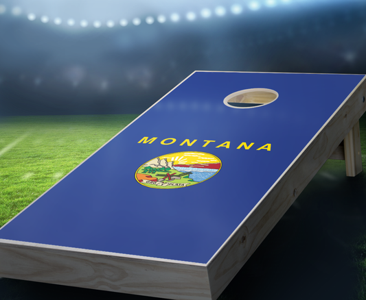 "Montana Flag" Cornhole Boards