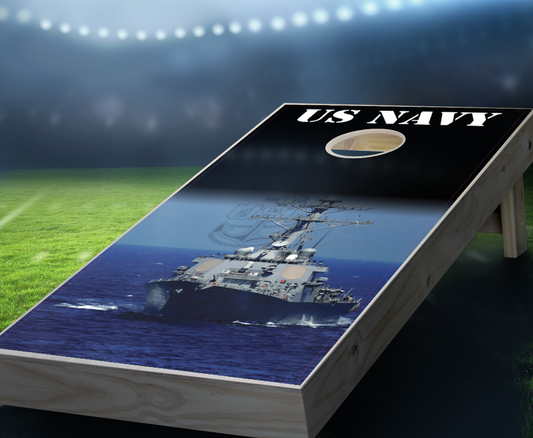 "Navy Ship" Cornhole Boards