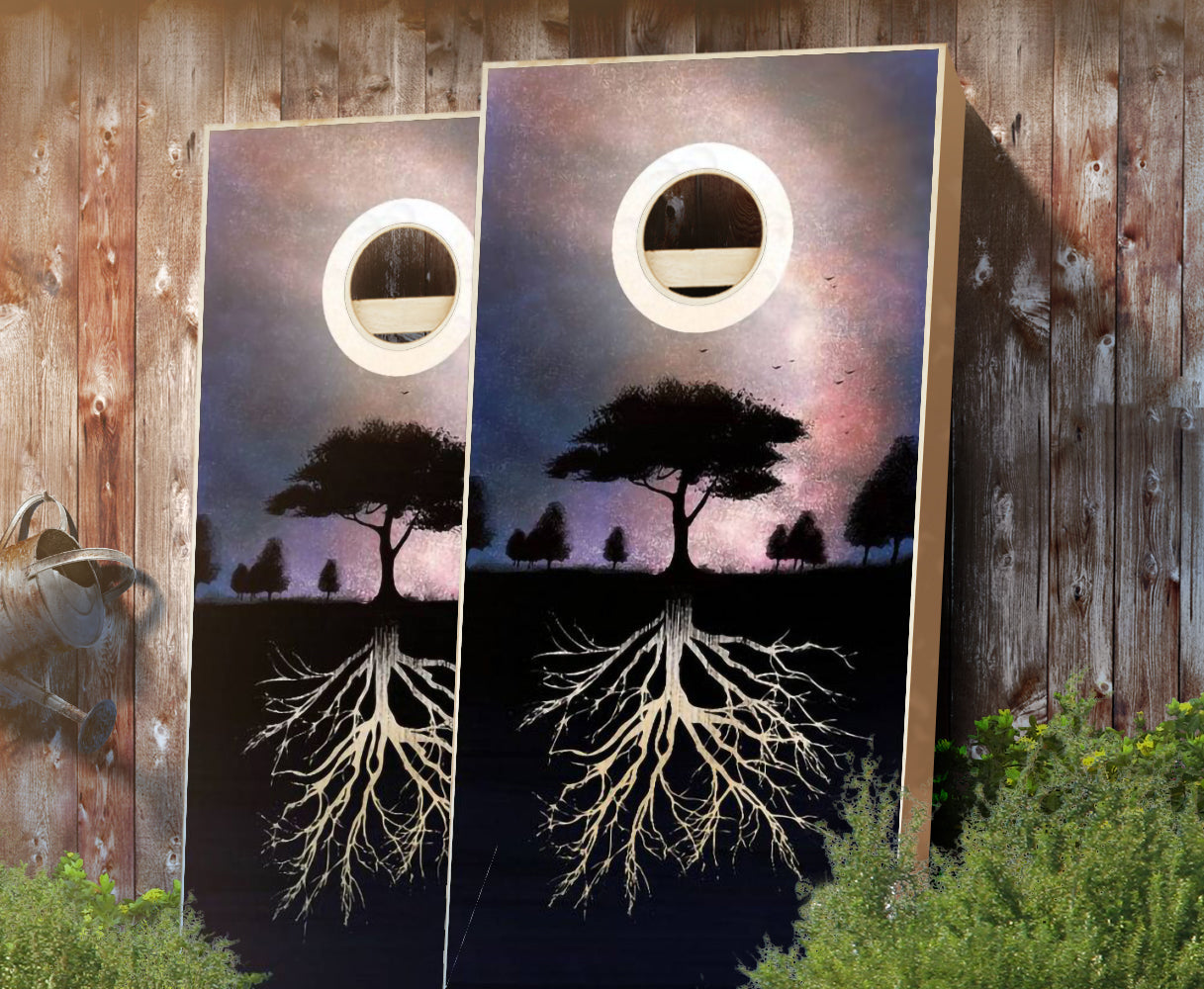"Nocturnal Roots" Cornhole Boards