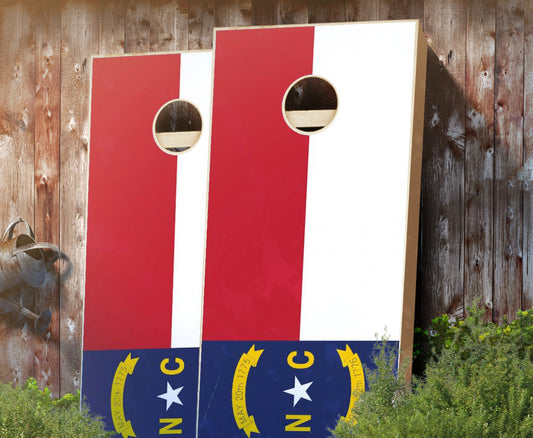 "North Carolina Flag" Cornhole Boards