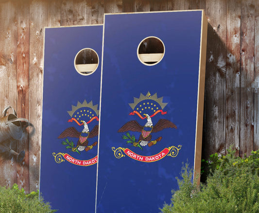 "North Dakota Flag" Cornhole Boards