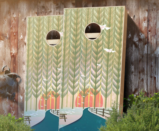 "Park Stroll" Cornhole Boards