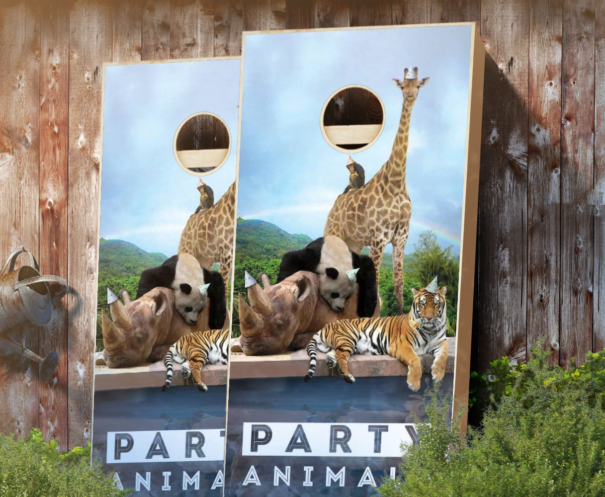 "Party Animals" Cornhole Boards