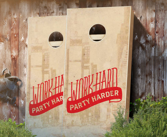 "Party Harder" Cornhole Boards