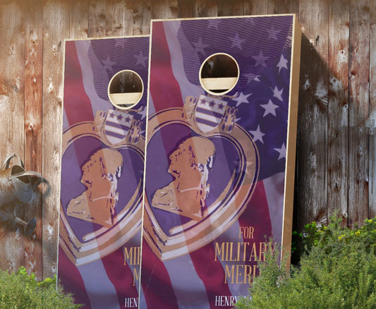 "Purple Heart" Cornhole Boards